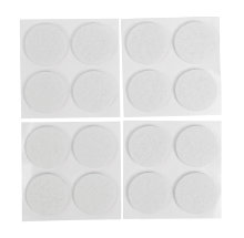 Filtpuder selvklæbende Ø22 mm hvid - 16 stk.